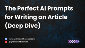 AI prompts for writing an article